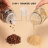 DIDITIME 12Pcs 4oz Spice Jars with Label, Empty Square Seasoning Containers, Spice Jars with Shaker Lids, Small Spice