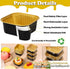 selizo 60 Pack 5oz Mini Disposable Cake Pans with Lids, Aluminum Foil Square Baking Cups, Black