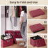 17x13x13in COSYLAND Storage Ottoman Foot Rest - Leather Ottoman Rectangle Foot Stool Folding for Room Dorm Small