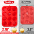 Walfos Muffin Pan Set - 12 Cups Regular Silicone Cupcake Pan, Non-stick, BPA Free, 2-Piece
