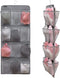 Dual Sided Hanging Shoe Organizer for Closet | Rotating Hanger with 24 Large Pockets (Grey-Mesh Pockets)