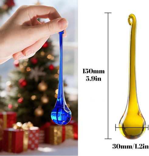 6pcs 5.9inch H&D Mix Color Large Crystal Raindrop Chandelier Prisms Hanging Drops Pendants DIY Parts