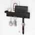 MKO Key Holder Wall Mount, Adhesive Key Holder with Mail Organizer Tray and 6 Hooks for Wall, Black