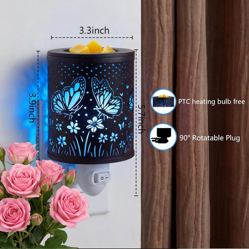 7 Wax Melts Warmer Plug in WallElectric Wax Warmer with Colors Light Fragrance Wax Burner PTC Heating Pluggable Wax
