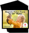 Black Magnetic Picture Frame 5X7 for Refrigerator, 8 Pack Black Photo Magnets Sleeves with Matte Film Cover