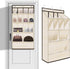 Over the Door Shoe Rack, Short Hanging Organizer with Large Deep Pockets for 14+ Pairs Shoes, Dorm Storage