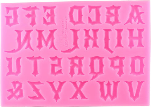 Mujiang Number Chocolate Mould | Silicone Letter Mold Candy Making Alphabet Molds Set of 3