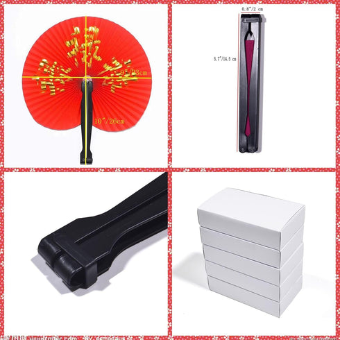 20 Pieces Folding Paper Hand Fans, Handheld Chinese New Year Decorations, Asian Oriental Foldable Fans
