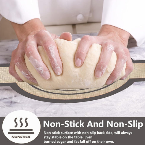 2Pcs Silicone Bread Sling for Dutch Oven, Non-Stick Easy-Clean Baking Mat with Long Handles, Gray