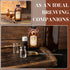 Uiifan 12 Pack Amber Glass Boston Round Bottles with Caps, 16 oz, Vanilla Extract Stickers