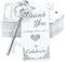 Aokbean 52pcs Vintage Skeleton Key Bottle Opener Gift Set with Thank You Tag Card and Keychain (Antique Silver)
