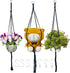 AncBace Macrame Plant Hangers Planter Flower Pots Holder 3 Pack Basket Stand Tassels