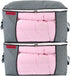 Jumbo Zippered Storage Bag for King Comforter, Pillow, Quilt, Clothes, with Large Clear Window & Carry Handles