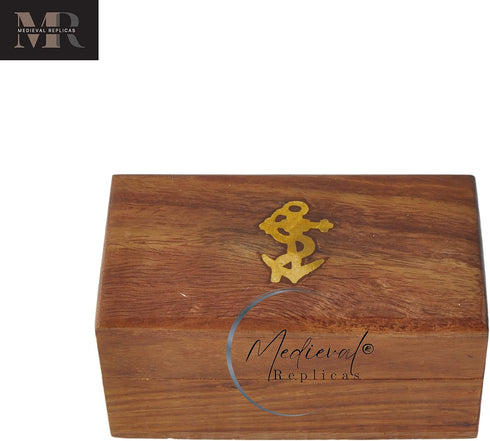 6-Inch Brass Telescope with Wooden Case - Perfect for Pirate Adventures