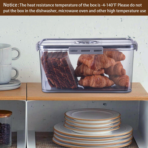 2Pcs Counter 2 Gifhomfix Bread Box Bread Boxes for Kitchen Airtight, Double Time Recording Bread Storage Container