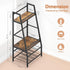 4-Tier LOTEYIKE Trapezoid Wine Rack Freestanding Floor, Stepped Mini Liquor Cabinet Corner Bar Stand Whiskey Liquor