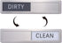 Premium Stainless Steel Dishwasher Magnet Clean Dirty Sign - Kitchen Organizers and Storage - Black-White