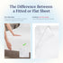 California Design Den White Twin XL Fitted Sheet, 100% Cotton, 400 Thread Count Sateen, Fits College Dorm