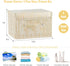 Decorative Storage Boxes with Lid, Luxury Metallic Fabric Storage Bins Organizer, Collapsible Shelf Baskets with