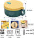 AI LOVE PEACE Microwave Ramen Soup Bowl, Instant Noodle Cooker with Lid, Microwave Safe, Perfect College Gifts