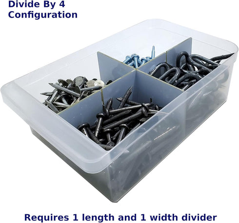 IRIS USA Large Drawer Dividers for Plastic Storage Craft Cabinets, Configurable (4X Length + 4X Width Pieces)