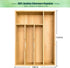 Bamboo Silverware Drawer Organizer, Silverware Organizer, Silverware Utensil Tray Holder and Cutlery Tray for Flatware and Kitchen Utensils by guiogc