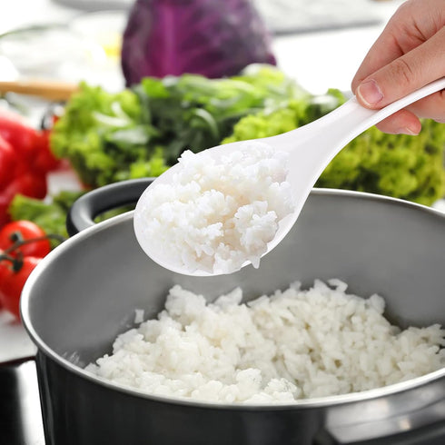 2PCS Plastic Rice Serving Spoon, Non-Stick Rice Spoon Paddle, 7.87 Inch Rice Cooker Spatula