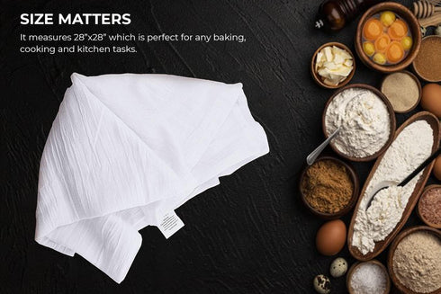 Avalon Kitchen Pack 30-28x28 Inches 100% Flour Sack Towels of - Cotton, Highly Absorbent Dish Towels for Drying Dishes