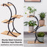4-Tier Bamboo Plant Stand Rack Multiple Flower Pot Holder Shelf Indoor Outdoor Planter Display Shelving Unit for Patio