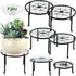 DEELF OUTLET 7-pack Metal Plant Stands Indoor Outdoor Rustproof Iron Potted Plant Holder Heavy-duty