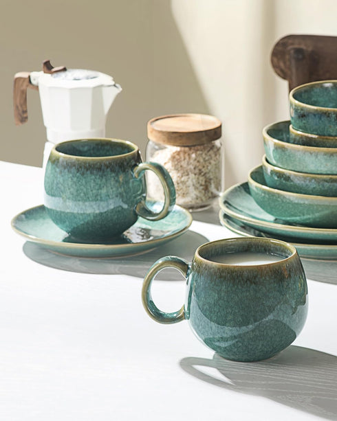 Set 4- 20 Oz Large Coffee Mugs of Ceramic Jumbo Mugs with Handle for Latte, Cereal, Tea, Cocoa, Milk, Thanksgiving