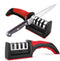 Knife Sharpeners for Kitchen Knives, 4 in 1 Stainless Steel Knife Sharpener, Ergonomic Easy to Use Kit