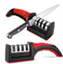 Knife Sharpeners for Kitchen Knives, 4 in 1 Stainless Steel Knife Sharpener, Ergonomic Easy to Use Kit