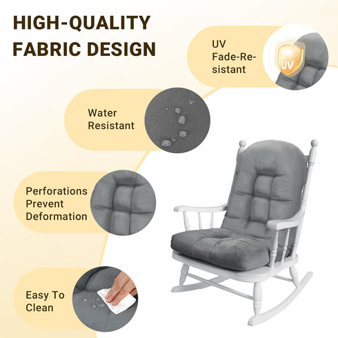 43.3 19.7 inches 1 YAFF Adirondack Chair Cushion, Water and Sunscreen Resistant Fabric Outdoor Chair Cushions, Non-Slip