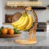 Countertop Giraffe Banana Holder Stand, Bamboo Banana Hanger with Stainless Steel Hook for or Under Cabinet Decorative