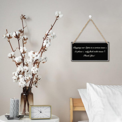 Thank You Sign Only Flush Tissue Hanging Bathroom Plaque, 12 inch by 6 inch, Toilet Wall Door Decor