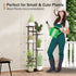 6 46 Inch DolceLuna Plant Stand Indoor Tier, Bamboo Plant Shelf Corner Display Rack, Tall Multiple Planter Pot Holder