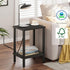 2-Tier TB01BMK034 TUTOTAK End Table, Side Table, Nightstand, Storage Shelf, Sofa Side Table for Small Space, Living