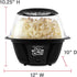 West Bend 82707B Stir Crazy Hot Oil Popcorn Popper, 6 Qt Popcorn Maker with Large Serving Bowl