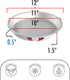 Fat Daddio's Anodized Aluminum Pie Pan, 12 x 1.5 Inch