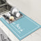Dish Drying Mat, 12"x20" Absorbent Coffee Bar Mat with Coffee Cup Pattern for Kitchen Counter, Coffee Maker, Dining Room