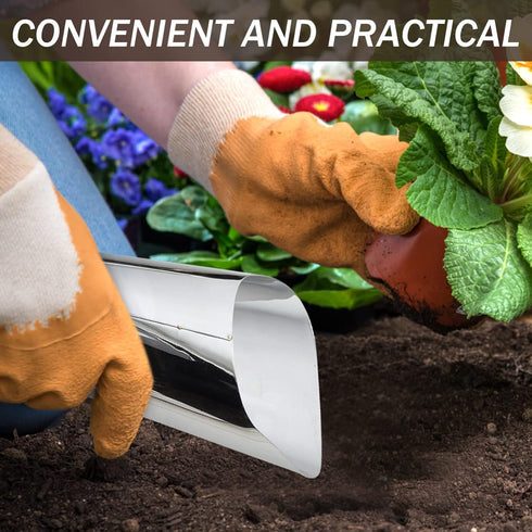 YARNOW Stainless Steel Bucket Shovel, Mini Potting Scoop, Soil Shovels for Indoor Plants and Garden Trowel