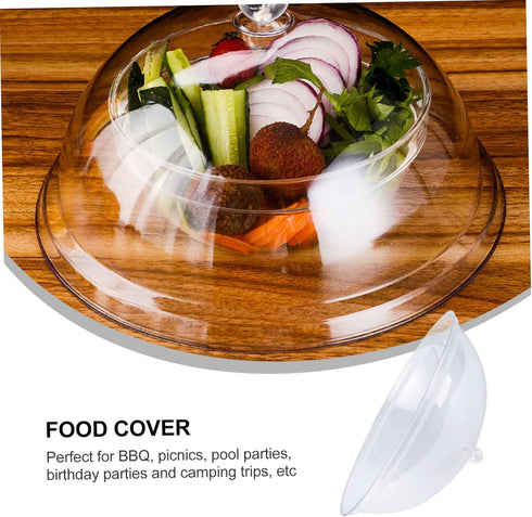 Cabilock Acrylic Food Cover, 8 Inches Round Cake Dome Cloche, Clear Food Snack Display Cover for Cake, 8.3X4.7 Inch