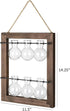 Bulb Mkono Propagation Station Wall Hanging Glass Planter, Flower Vase Plant Terrarium with Retro Wooden Stand Double