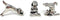 Basic Spirit Yoga Dogs Pewter Figurines - Dogs in Yoga Poses