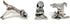 Basic Spirit Yoga Dogs Pewter Figurines - Dogs in Yoga Poses