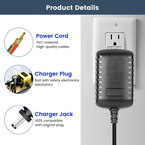 9.6V Charger for Shark Handheld Vacuum, Compatible with CH901 Ultra Cyclone Pro Cordless Vacuum