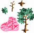 4Pcs/Set Forest Themed Fondant Molds, Animal Tree Trunk Squirrel Mushroom Pinecones Cake Decorating Tool Mold