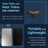 Black Metal Tin Box Lids - Large Containers for Keeping Car Keys, Cookies, Pencil Case, 8.2 x 4.7 x 2.4 inch