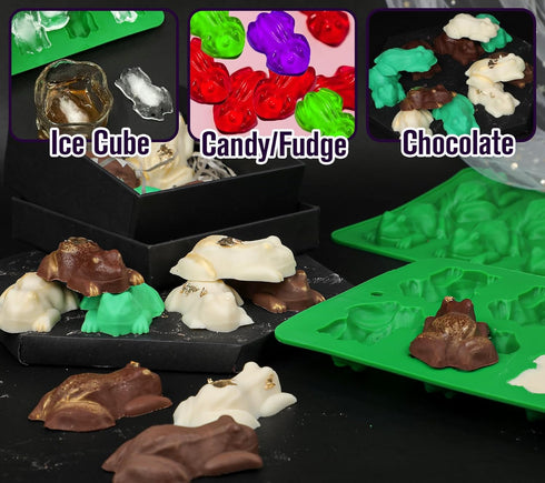 2 Pack Webake Chocolate Frog Candy Mold Silicone Molds For Passover Frog Jello, Keto Fat Bombs, Crayons, Gelatin, Cake